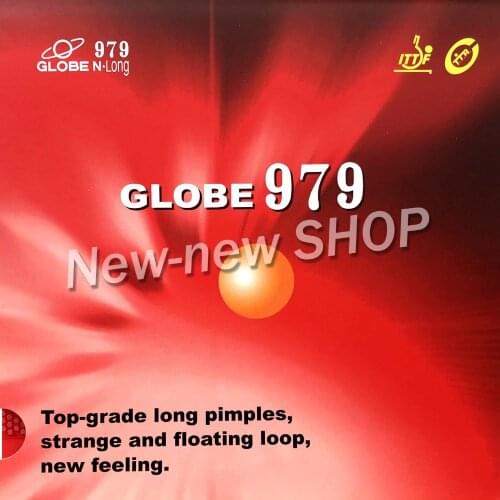 Globe 979 Long Pips-Out Table Tennis PingPong Rubber with Sponge