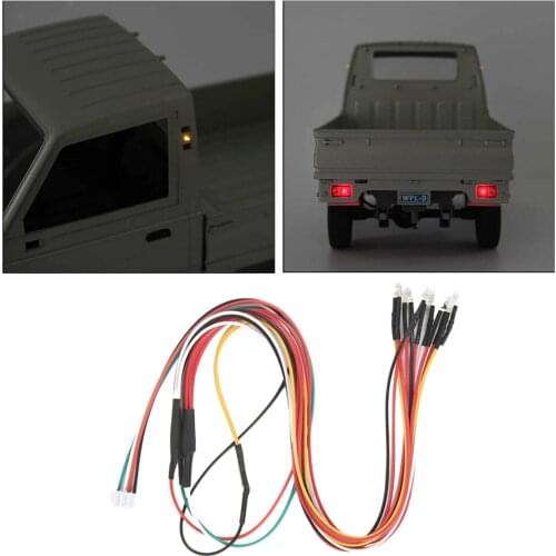 Upgrade Parts RC Car Side Rear Light Group Lamp Kit for WPL D-12 1/10 Scale RC Drift Truck Replacement Accessories