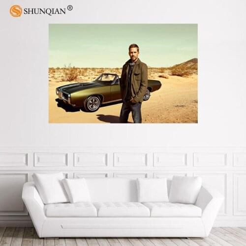 Nice Paul Walker Poster Custom Satin Poster Print Cloth Fabric Wall Poster Print Silk Fabric Print Poster