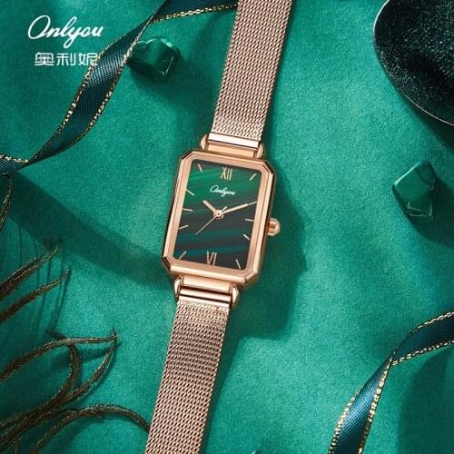 Onlyou watch for women Womens bracelet watch Branded womens watches rectangle Waterproof Gift female women watches luxury