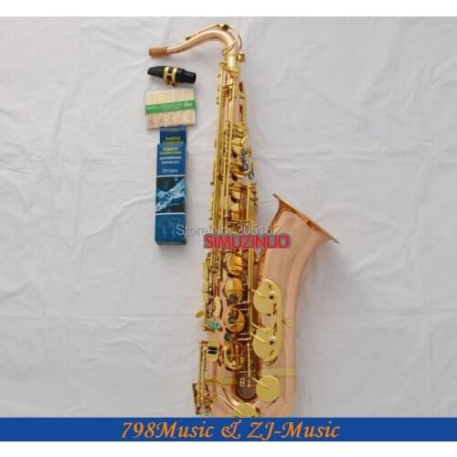 Professional Tenor Saxophone Phosphor Brass Sax Abalone Shell High F# New Case