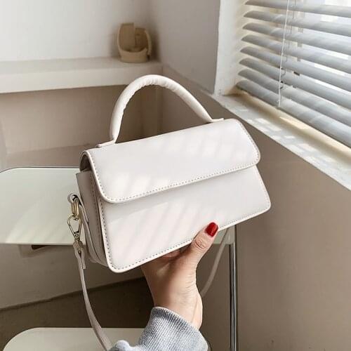 Simple Female Crossbody Bag High Quality Leather Shoulder Bags for Girls Bolsos Vintage Women Solid Color Handbags Sac A Main
