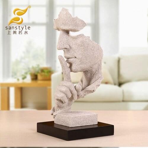 Silence is golden sandstone sculpture art ornaments as good as water abstraction Home Furnishing crafts 4076 Office
