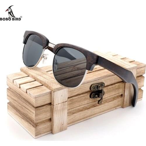 BOBO BIRD gafas de sol mujer Wood Sunglasses Polarized Retro Men Women Fashion UV400 Eyewears In Box V-AG017/18