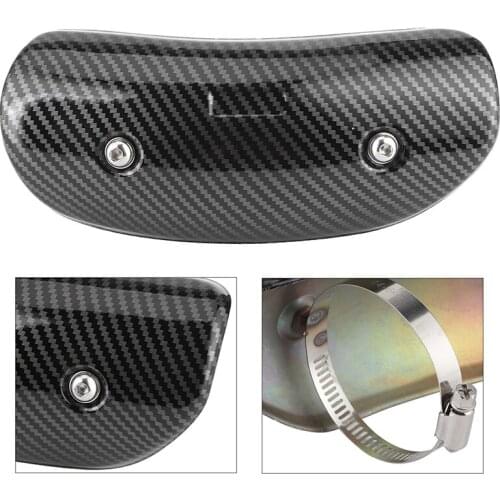 Motorcycle Exhaust Middle Pipe Heat Shield Guards Cover Universal Anti-Scalding Exhaust Pipe Heat Shield Gasket Buckle Brand New