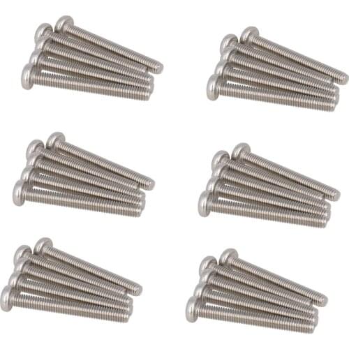 MroMax 20/30/60pcs Phillips Pan Head Screw 304 Stainless Steel Passivation Metric M4*35/M4*40/M4*45/M4*50/M4*55/M4*60mm Hardware