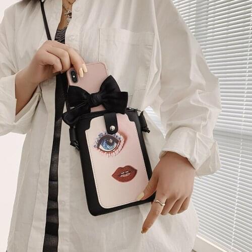 Womens Bag 2021 Spring And Summer New Printing Mobile Phone Bag Funny Fashion Simple Leisure Shoulder Bag