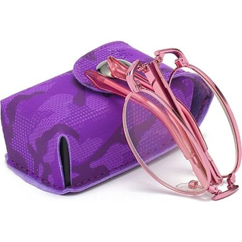 Women Men High Quality Alloy Frame Anti Blu Anti Fatigue Foldable Portable Reading Glasses+0.75 to +4