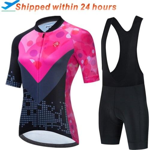 Vendull Women Cycling Jerseys Set 100% Polyester Breathable Bicycle Clothes Summer UV Cycling Jersey Set Bike Cycling Clothing