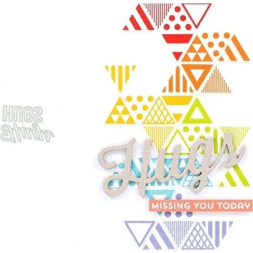 2021 New Arrival Hugs Letters Shape Metal Cutting Dies Stencil Scrapbooking Craft Die Cut Card Make Mould Decoration Template