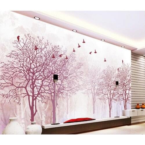 3d customized wallpaper Forest hand-painted TV backdrop wall mural photo wallpaper Home Decoration