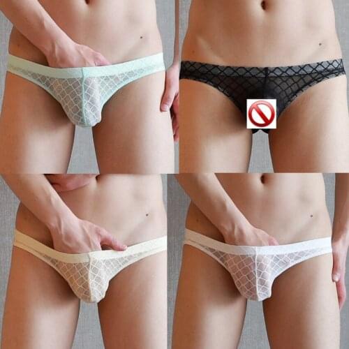 4Pcs/lot Men Briefs Underwear Fashion Male Nylon Soft Sexy Breathable Mens Underwear Transparent Calzoncillos Male Underpants