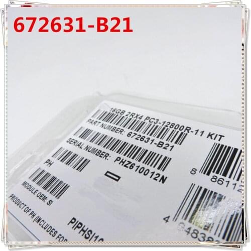 672631-B21 16G 2RX4 PC3-12800R 684031-001 672612-081 1 year warranty