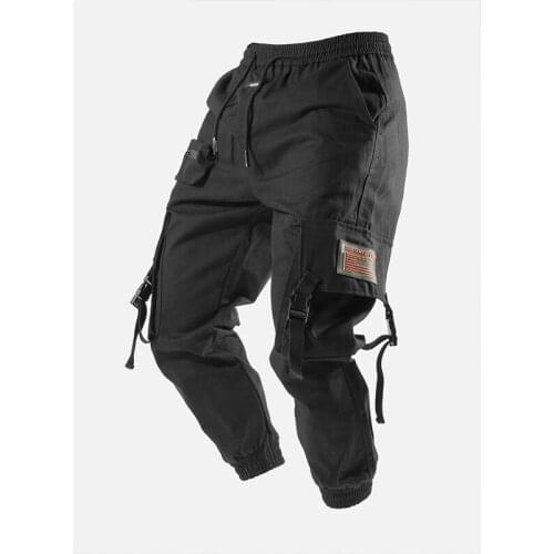 Travis Scott Pocket Cargo Pants Men Women Harajuku Side Pockets Streetwear Joggers Drawstring Sweatpants Cactus Jack Trousers