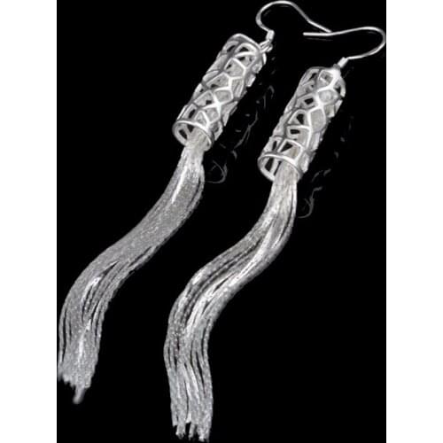 Factory Price Beautiful Tassel 925 Sterling Silver WOMEN Drop Earring High Quality Fashion Classic Jewelry