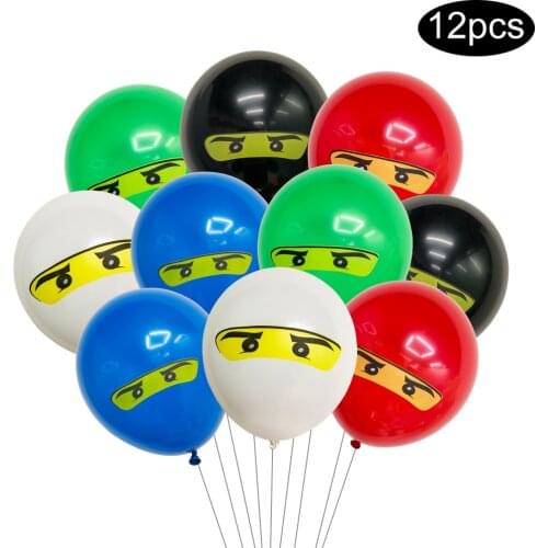 Decoration balloon printing balloon advertising scene installation cartoon balloon set 12 inch printing latex ninja balloon