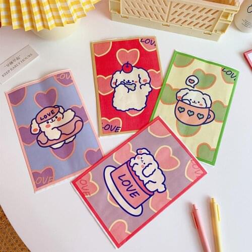 DIY Paper Bag INS Cute Cartoon Animal Bear Dog Cloud Paper Storage Bags Mini Decoration Pen Pencil Sundry Bags Stationery Gifts