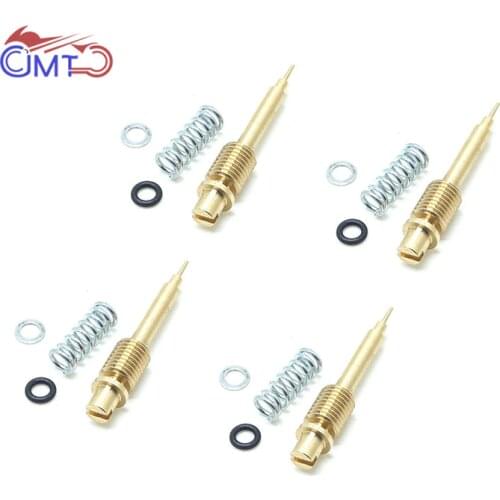 For Honda CM200T CM200C CB400T CM400A CB450SC Nighthawk CB450T CM450A CM450E Carburetor Carb Mixture Pilot Screw Set 4PCs