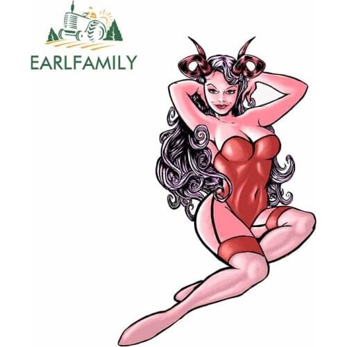 EARLFAMILY 13cm x 8.4cm For Sexy Girls Fine Car Stickers Anime Decal Car Assessoires Waterproof Windows Suitable for SUV RV