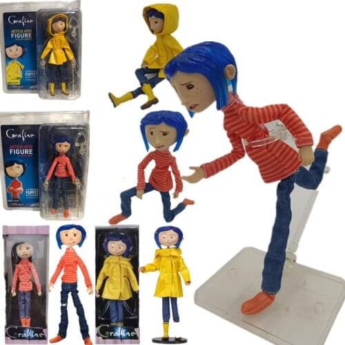 7inch Coraline The Secret Door Coraline y la Puerta Secreta Raincoat Take Off Action figure Toys Doll Christmas Gift