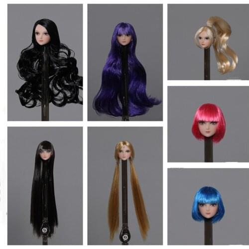 In Stock iminitoys 1/12 scale M005 Anime Beautiful Girl Head Sculpture for 6 inch TBLeague Action Figure Body
