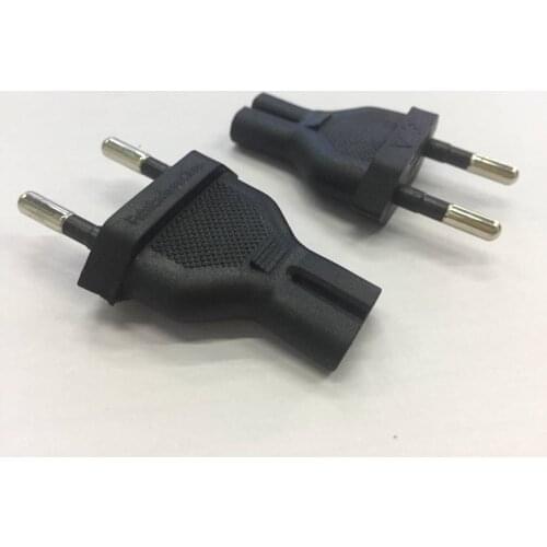 LBSC Europe CEE7/16 two pin plug to IEC C7 receptacle plug adapter. Rated up to 2.5A 250V 2 PACK