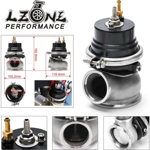 LZONE - GT II 60MM Adjustable Turbo Wastegate Black- V BAND For 1jzgte / SR20DET / JR5891BK