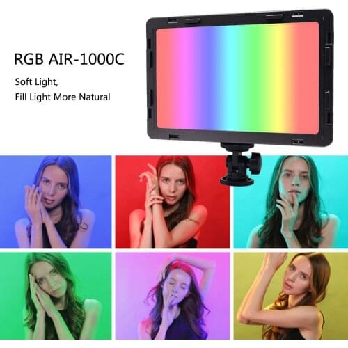 Mcoplus AIC-1000C CRI 95 LED Dimmable Video Light Lamp RGB 320K-5500K for DSLR Camera DV Camcorder