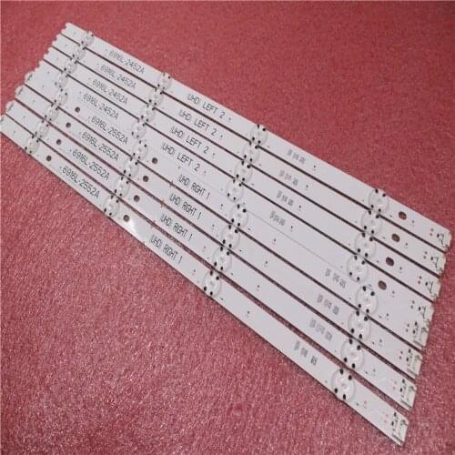 New Kit 8 pcs LED backlight bar for 49inch TV LG 49UH6500 6916L-2452A 6916L-2453A 6916L-2551A 6916L-2552A