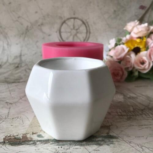 Desk Top Clay Plant Vase Maker Tools Handmade Cement Silicone Flower Pot Molds Concrete Planter Mould