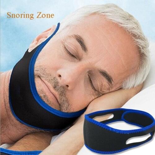 Neoprene Anti Snore Stop Snoring Chin Strap Belt Anti Apnea Jaw Solution Sleep Support Apnea Belt Sleeping Care Tools for Men