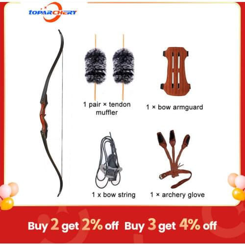 60inch Hunting Bow Archery Recurve Takedown Bow Longbow for Right Handed Wooden Riser for Targeting Shooting