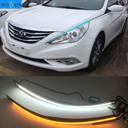 2Pcs 12v Car LED DRL for Hyundai I45 Sonata 2011 2012 2013 2014 Daytime Running Lights Driving Sonata 8 Fog Lamp