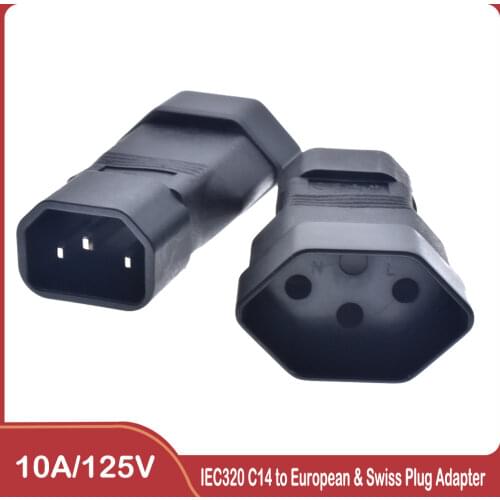 EU Power plug , IEC 320 C14 Male Plug to European 2Pin Female Power Cable For UPS PDU