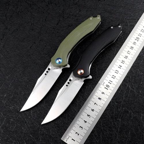 Ball bearing D2 blade G10 sharp handle outdoor survival camping rescue tactics EDC tool multifunctional fruit folding knife