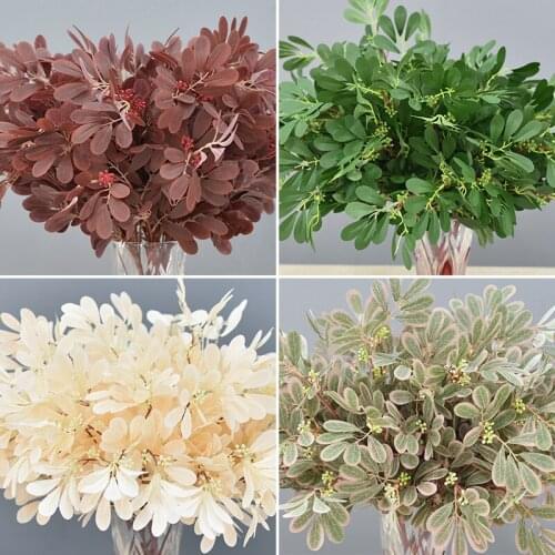 The wedding hall put a bunch of imitation jujube leaf plant false leaf green plant 9 fork wedding photo studio home decoration