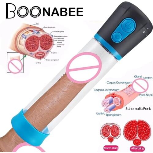 Vibrator Penis Pump Vacuum Pump Toys For Adult Men Gays Electric Pump For Penis Enlarger Male Penile Erection Training Extend