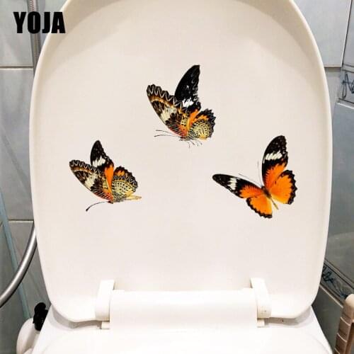 YOJA 22.5×22.8CM Beautiful Lacewing Butterfly Bedroom Living Room Wall Stickers Creative Toilet Decor T1-3223
