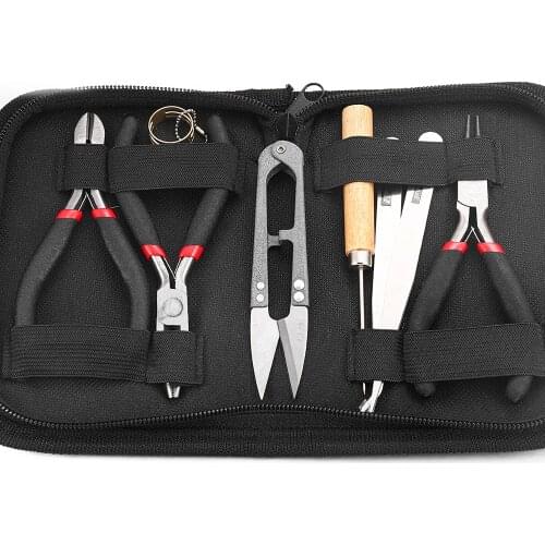 1set of tools for making jewelry tool set organizer pliers tweezers for bracelet necklace making jewelry making kits