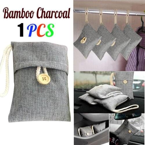 1pc Wardrobe Cabine Bamboo Charcoal Bag Bag Car Bamboo Charcoal Activated Carbon Air Freshener Odor Deodorant New Carbon Bag