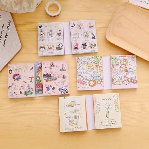 1PC Lovely New Creative Sentimental Circus Notepad Memo 6 Fold Sticky Note Pad Notebook Retail Stick Korea Stationery