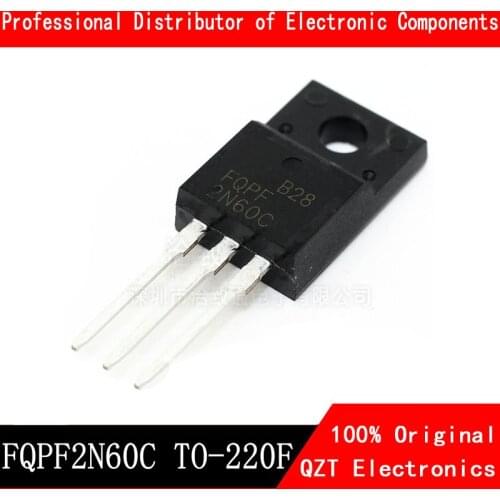 10pcs/lot FQPF2N60C TO-220f 2N60C 2N60 TO220 FQPF2N60 TO-220 new MOS FET transistor In Stock