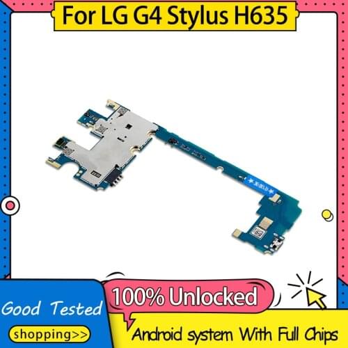 100% Working Motherboard For LG G4 Stylus H635 Motherboard,Full unlocked Logic Board For LG G4 Stylus H635 With Android System