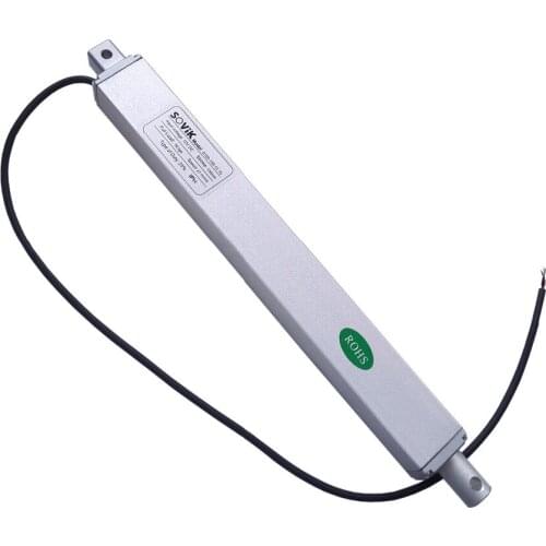 150mm 6 inch Stroke Mini Electric Linear Actuator 12V 24V DC 200N Max Load High Speed 16mm per sec Includes Mounting Brackets