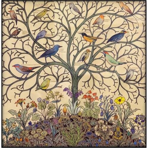 Diamond Painting 5D Tree of Life Tropical Songbirds Animal Diy Handmade Embroidery Kit Full SquareRound Drill Home DecorZP-2900