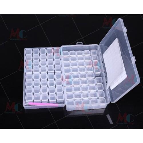 Diamond Painting Tools Accessories Beads Storage Box 28/56/84 Slots Plastic Storage Organizer For Embroid Beads Container