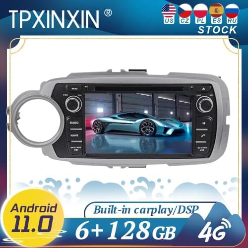 Carplay For Toyota Yaris 2012 - 2015 Android11 Car Radio Player GPS Navigation Head Unit Multimedia Stereo WIFI DSP BT