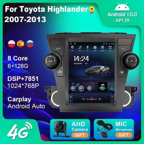 For Toyota Highlander 2 XU40 2007-2013 Car Radio Stereo Autoradio 9.7 Inch Multimedia Video Player Navigation GPS Audio for Cars