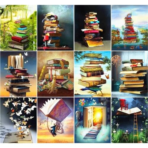 AZQSD Full Drill Diamond Painting Book Cross Stitch Diamond Embroidery Landscape Rhinestones Gift Needlework Diy 5d Home Decor