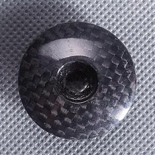 Bicycle Headset 28.6mm 3K Glossy Carbon Fiber Handlebar Top Cap Bicycle Stem Cover Bike Parts 6g